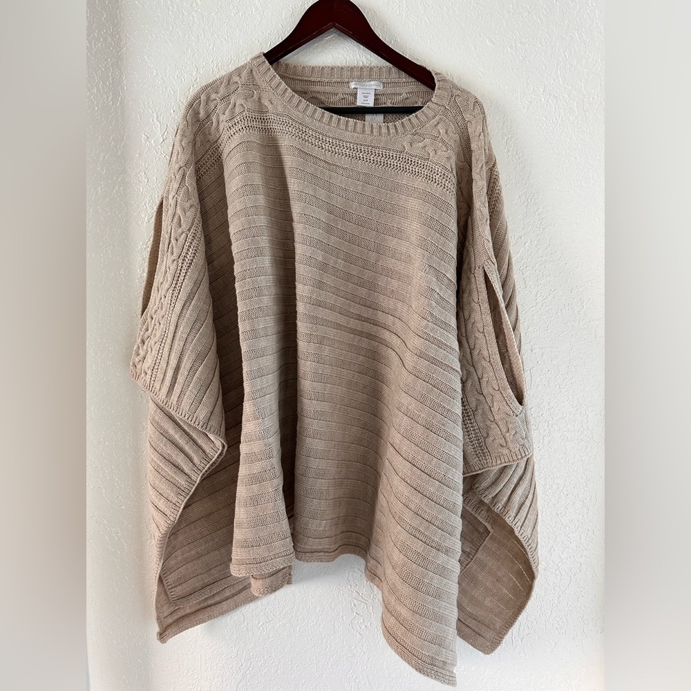 New York and Company Cable-Knit Poncho